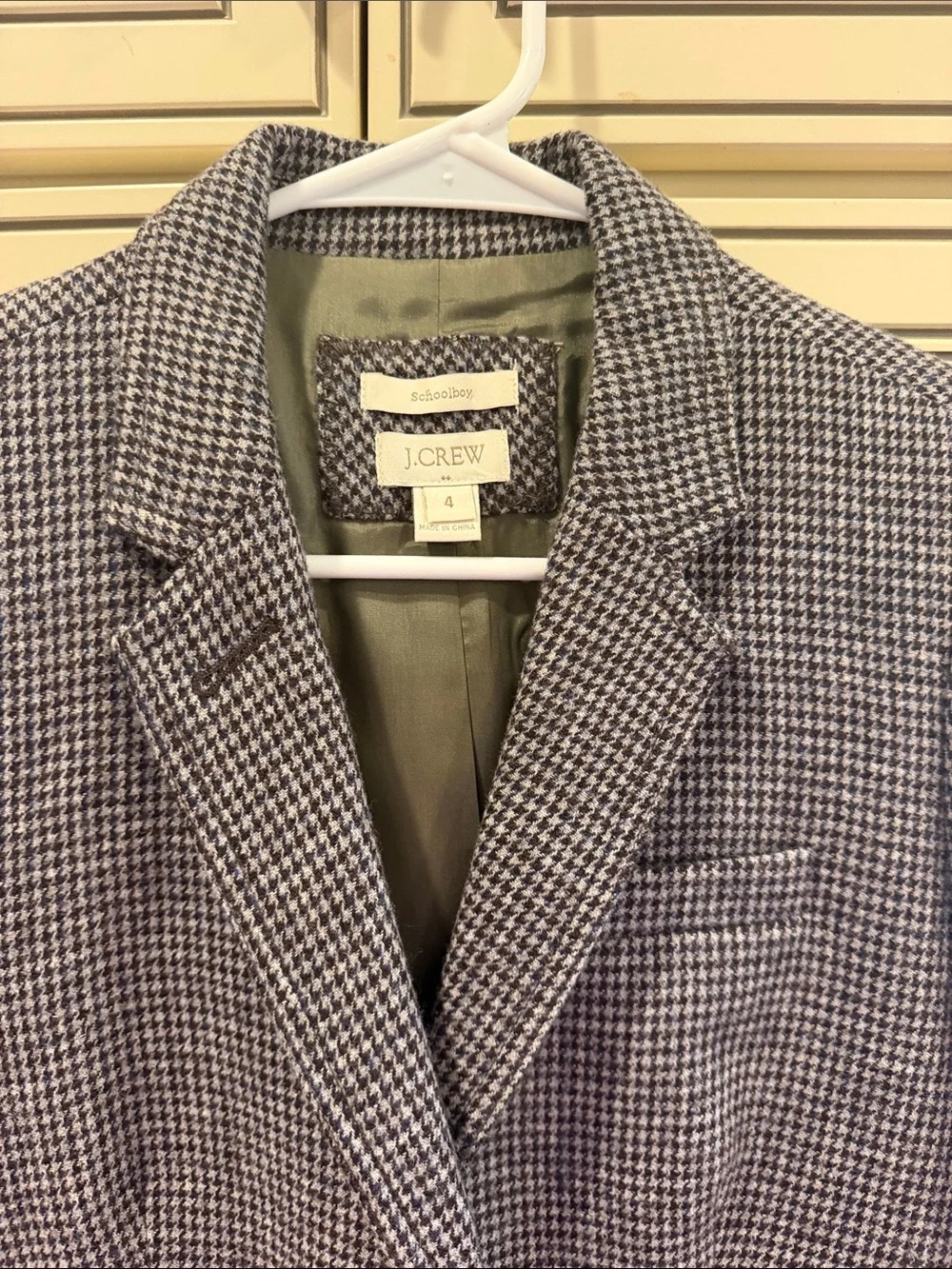 J. Crew brown and gray Houndstooth Blazer